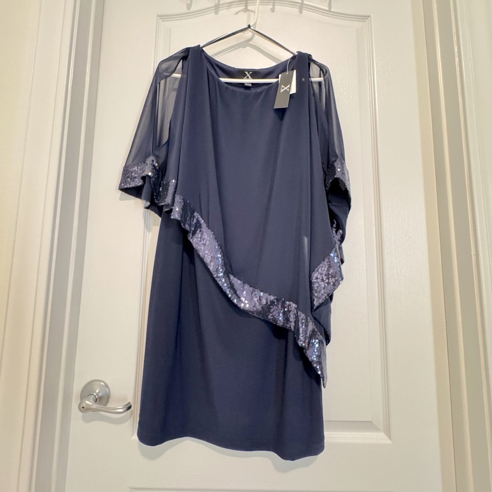 Navy Blue Cocktail Dress, Size 10, X by Xscape